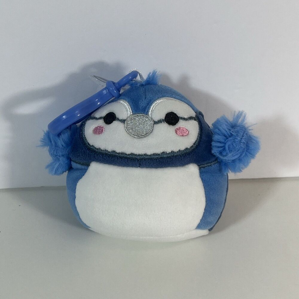 Squishmallows Clip-On Babs Blue Jay Bird 3.5" Plush Jazwares